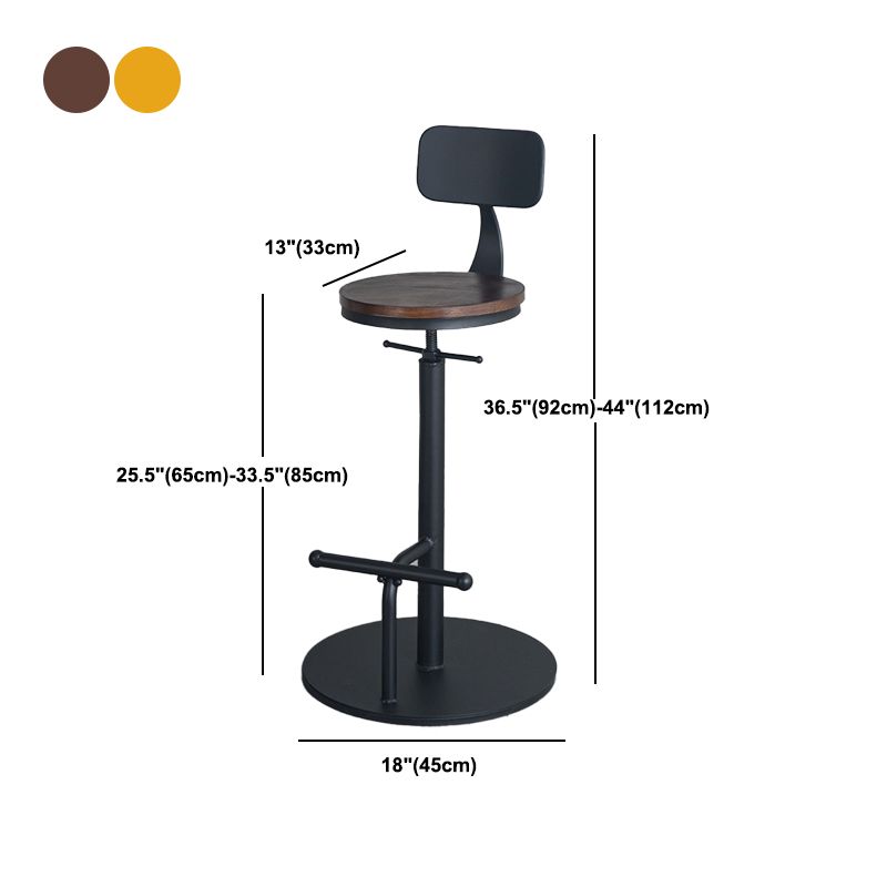 Sgabello con banco in legno bassista in metallo industriale con finitura opaca