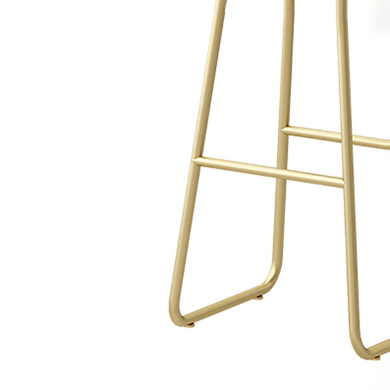 Modern Style Bar-stool Sled Iron Legs Round Leather Seat with Footrest for Kitchen Bar Clearhalo 'Bar Furniture' 'Bar Stools' 'bar_stools' 'furn' 'furn_bar_stools' 'furniture_bar_stools' 'Kitchen & Dining Furniture' 'kitchen&dining_furn' 'kitchen' 'kitchen_furn' Furniture' 1200x1200_cb26e0b4-a844-4ca2-b342-06fd202e129e