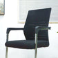 Modern Desk Chair Mesh Computer Chair in Black Mid-Back Chair No Wheels Clearhalo 'furn' 'furn_office_chair' 'Furniture' 'Office Chairs' 'Office Furniture' 'office_chair' 1200x1200_cb2a79c7-ee08-4880-aa8f-46451cba5033