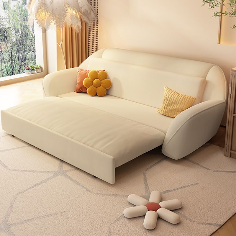 Modernes Cabrio -Sofa Bett ausgestattet Armsitze mit Kissen in Beige