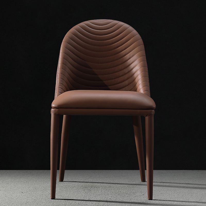 Parsons Side Chair Leather Metal Base Dining Chair for Dining Room Clearhalo 'Dining Chairs' 'Dining Tables & Seating' 'dining_chair' 'furn' 'furn_dining_chair' 'Furniture' 'Kitchen & Dining Furniture' 1200x1200_cb2c6621-446c-492b-9fe5-ec2a0c3d30eb