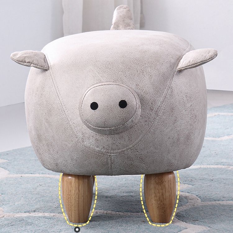 Pouf de cuero de falso especialidad otomana estándar contemporánea