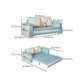 Pillow Back Sleeper Sofa Foldable Square Arms Futon Sleeper Sofa Bed