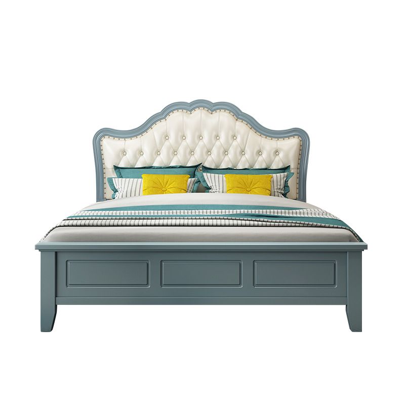 Victorian Standard Bed with Nailhead Trim and Button-tufted Headboard