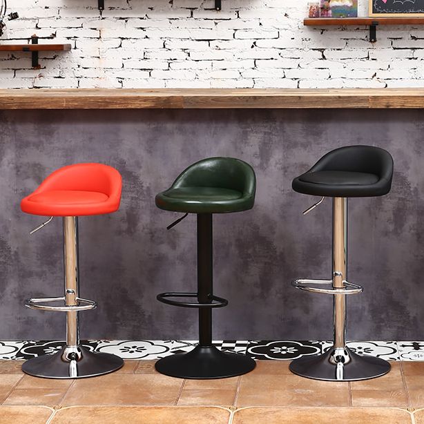 Modern Rotatable Liftable Counter Stool Iron Household Bar Stool with Cushion Clearhalo 'Bar Furniture' 'Bar Stools' 'bar_stools' 'furn' 'furn_bar_stools' 'furniture_bar_stools' 'Kitchen & Dining Furniture' 'kitchen&dining_furn' 'kitchen' 'kitchen_furn' Furniture' 1200x1200_cb2ef5c8-9b77-4055-b665-ffec4ea730f5