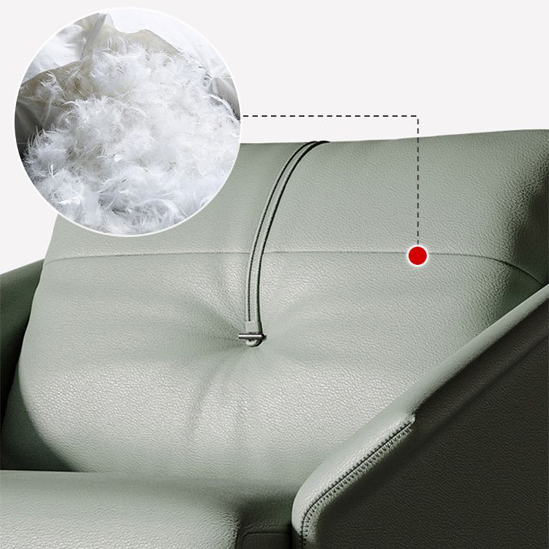 Contemporary 4-Star Living Room Armchair Faux Leather Green Accent Armchair Clearhalo 'Accent Chairs' 'accent_chairs' 'Chairs & Seating' 'furn' 'furn_accent_chairs' 'Furniture' 'Living Room Furniture' 1200x1200_cb304812-0e15-40ec-b6a6-2421d8e8ecc9