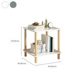Eigentijdse accenttafel nachtkastje antieke afwerking bedkast met 2 planken