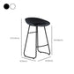 Taburete de bar de metal de estilo moderno, taburete de plástico con respaldo bajo para restaurante