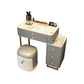 Stone Top Vanity with Storage Drawers Makeup Vanity Desk with Stool and Mirror