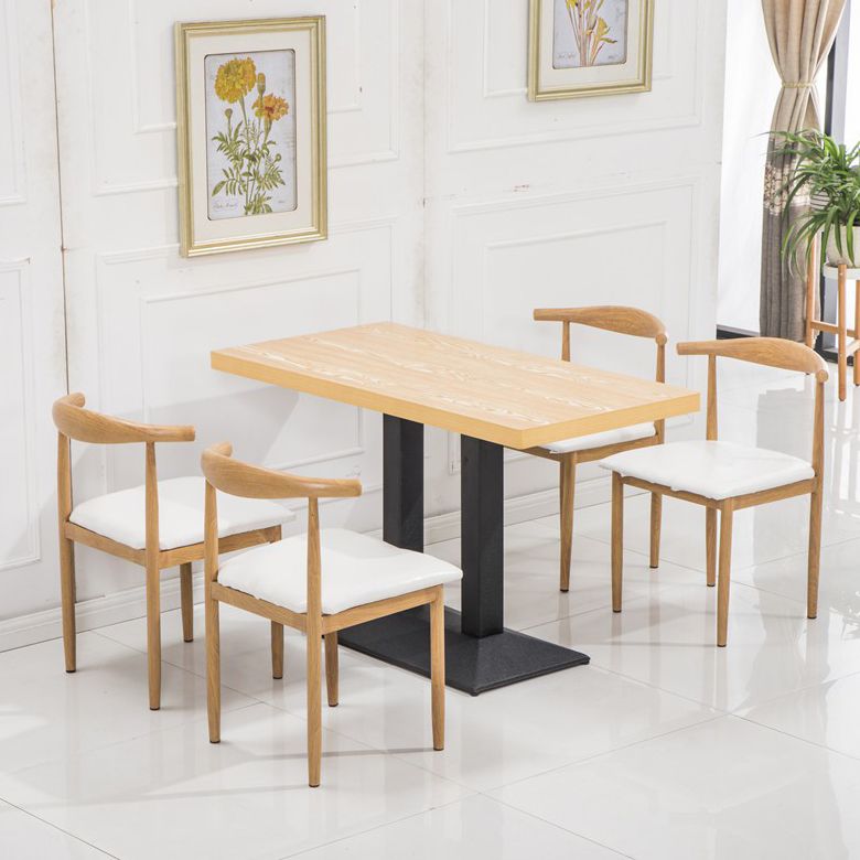 Modern Kitchen Dining Room Set with Wooden Top and Black Base Dining Furniture Set Clearhalo 'Dining Room Sets' 'Dining Tables & Seating' 'dining_room_set' 'furn' 'furn_dining_room_set' 'Furniture' 'furniture_dining_room_set' 'Kitchen & Dining Furniture' 'kitchen&dining_furn' 'kitchen' 1200x1200_cb353e40-cc36-432e-ba21-55d07c0324c0