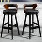 Industrial Style Low Back Bar-stool Wooden Bar Stool with Wooden Legs Clearhalo 'Bar Furniture' 'Bar Stools' 'bar_stools' 'Furniture' 'furniture_bar_stools' 'Kitchen & Dining Furniture' 1200x1200_cb359790-e943-4353-bd16-de18e0e6d14b