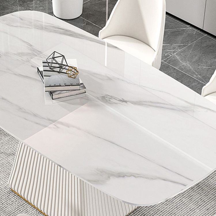 Nordic 1/2/5/7 Pieces White Dining Set Sintered Stone Dining Furniture Set /Separate Items Clearhalo 'Dining Room Sets' 'Dining Tables & Seating' 'dining_room_set' 'furn' 'furn_dining_room_set' 'Furniture' 'furniture_dining_room_set' 'Kitchen & Dining Furniture' 'kitchen&dining_furn' 'kitchen' 1200x1200_cb35a2d6-9676-444e-8f08-e57a06e9a508