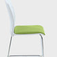 Silla de escritorio contemporánea de 18" de ancho, color blanco, sin ruedas, silla de oficina