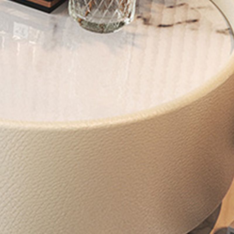 Glam Style White Dresser with Drawers and Stool Set for Bedroom