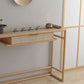 Mesa de consola contemporánea de forma rectángulo Table de sofá de consola de cenizas naturales/marrones