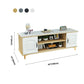 Console TV in legno moderno Console Open Storage TV con 2 porte, 12 "D x 17" H