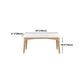 White Stone Top Table Mid-Century Modern Dining Table with 4 Wood Legs