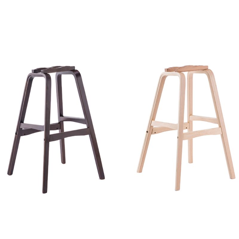 Contemporary Solid Wood Plastic Barstool Indoor Bar Stool with Low Back Clearhalo 'Bar Furniture' 'Bar Stools' 'bar_stools' 'furn' 'furn_bar_stools' 'furniture_bar_stools' 'Kitchen & Dining Furniture' 'kitchen&dining_furn' 'kitchen' 'kitchen_furn' Furniture' 1200x1200_cb39a4c5-569a-4a27-93b9-2476cbe4228a