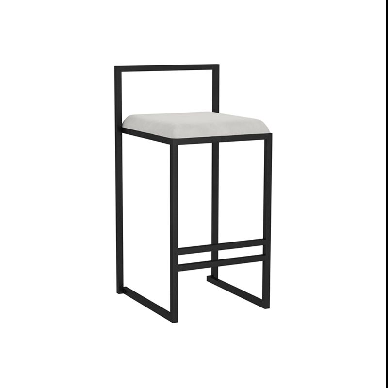 Scandinavian Style Bar-stool with Sled Legs Square Seat Counter Stool for Kitchen Bar Clearhalo 'Bar Furniture' 'Bar Stools' 'bar_stools' 'furn' 'furn_bar_stools' 'furniture_bar_stools' 'Kitchen & Dining Furniture' 'kitchen&dining_furn' 'kitchen' 'kitchen_furn' Furniture' 1200x1200_cb3a3e29-d25e-4a59-9148-0509aeeff630