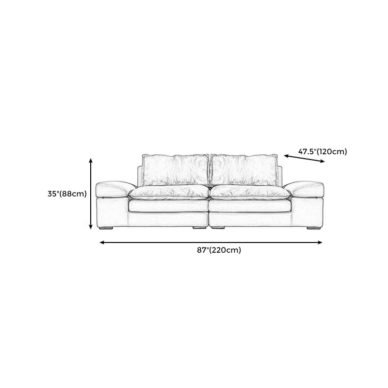 Modern Faux Leather Sectional Tan Cushion Back Sofa for Living Room Clearhalo 'furn' 'furn_sectionals' 'Furniture' 'furniture_sectionals' 'Living Room Furniture' 'Sectionals' 1200x1200_cb3be86f-8f27-4819-a8ae-5d7fb767c211