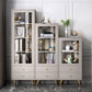 Glam Style Bookshelf Standard Closed Back Shelf Bookcase With Cabinet Clearhalo 'Bookcases' 'furn' 'furn_bookcases' 'Furniture' 'furniture_bookcases' 'kitchen' 'kitchen_bookcases' 'Living Room Furniture' 'Office Furniture' 1200x1200_cb3bff85-355b-41c8-abd2-6b23cae0de71