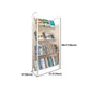 Contemporary Style Metal Bookcase Wheel Bookshelf for Home Office