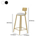 Glam Round Counter-height Stool Leather Footrest Bar Stool with Gold Base Clearhalo 'Bar Furniture' 'Bar Stools' 'bar_stools' 'furn' 'furn_bar_stools' 'Furniture' 'Kitchen & Dining Furniture' 1200x1200_cb3dd395-78dd-4a46-9856-2011e5b426a3