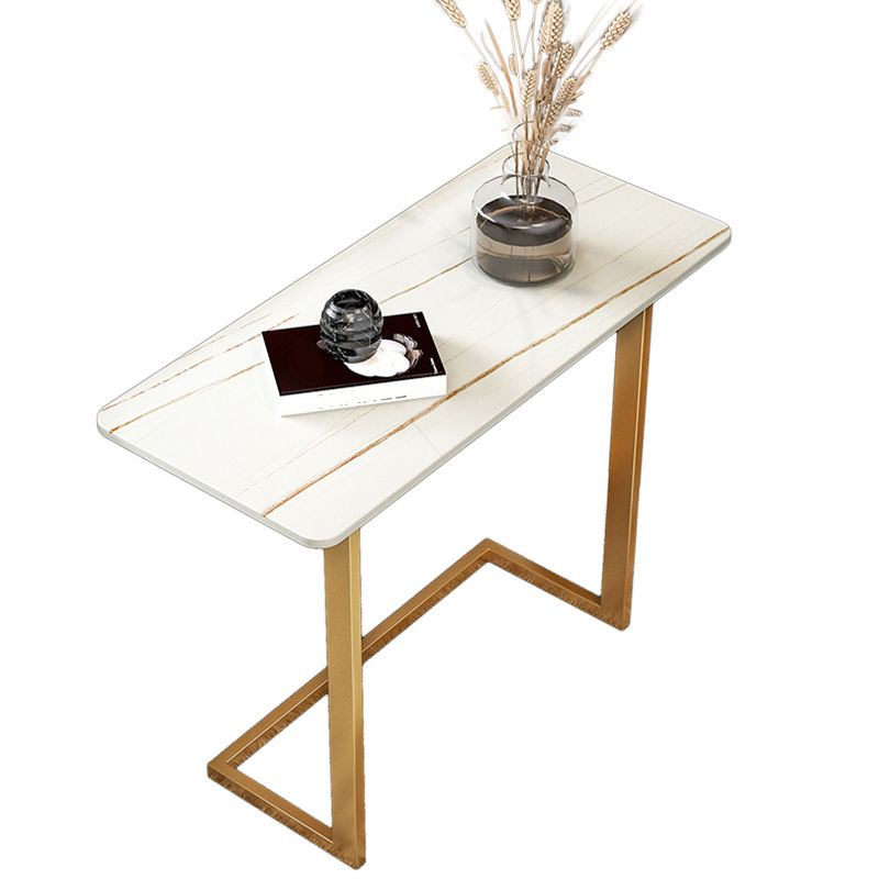 21,6 "rechteckige Schiefer -Top -Seitentisch Ironcraft C Endtabelle