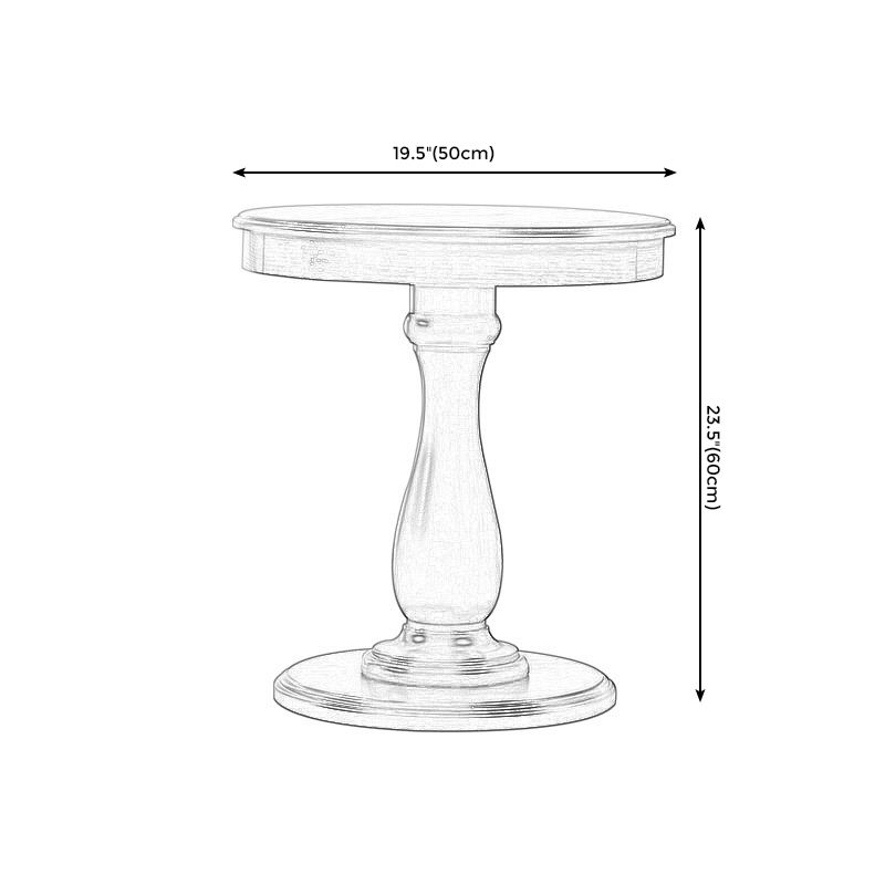 Table de l'extrémité de piédestal de 23,6 "de haut