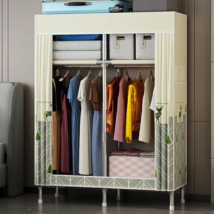 Contemporary Wardrobe Closet with Legs Metal Wardrobe Cabinet Clearhalo 'Armoires & Wardrobes' 'armoires_wardrobes' 'Bedroom Furniture' 'furn' 'furn_armoires_wardrobes' 'Furniture' 1200x1200_cb43556f-14ba-45d1-8ab2-938a9cb728b3
