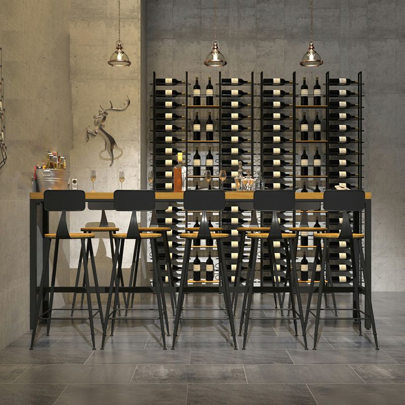 Industrial 1/2/6/11 Pieces Solid Wood Bar Table Set Rectangular Counter Set for Home Use Clearhalo 'Bar Furniture' 'furn' 'furn_home_bar_bar_sets' 'Furniture' 'Home Bars & Bar Sets' 'home_bar_bar_sets' 'Kitchen & Dining Furniture' 1200x1200_cb442c84-2e17-409a-a3f4-f609880a0723