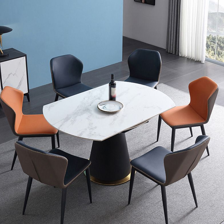 Modern 1/4/7 Pieces Dining Set Sintered Stone Dining Table Set for Kitchen Clearhalo 'Dining Room Sets' 'Dining Tables & Seating' 'dining_room_set' 'furn' 'furn_dining_room_set' 'Furniture' 'furniture_dining_room_set' 'Kitchen & Dining Furniture' 'kitchen&dining_furn' 'kitchen' 1200x1200_cb44decb-9623-4cb0-ba0e-61fc17c3761d