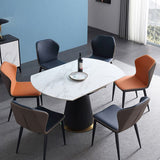 Modern 1/4/7 Pieces Dining Set Sintered Stone Dining Table Set for Kitchen Clearhalo 'Dining Room Sets' 'Dining Tables & Seating' 'dining_room_set' 'furn' 'furn_dining_room_set' 'Furniture' 'furniture_dining_room_set' 'Kitchen & Dining Furniture' 'kitchen&dining_furn' 'kitchen' 1200x1200_cb44decb-9623-4cb0-ba0e-61fc17c3761d