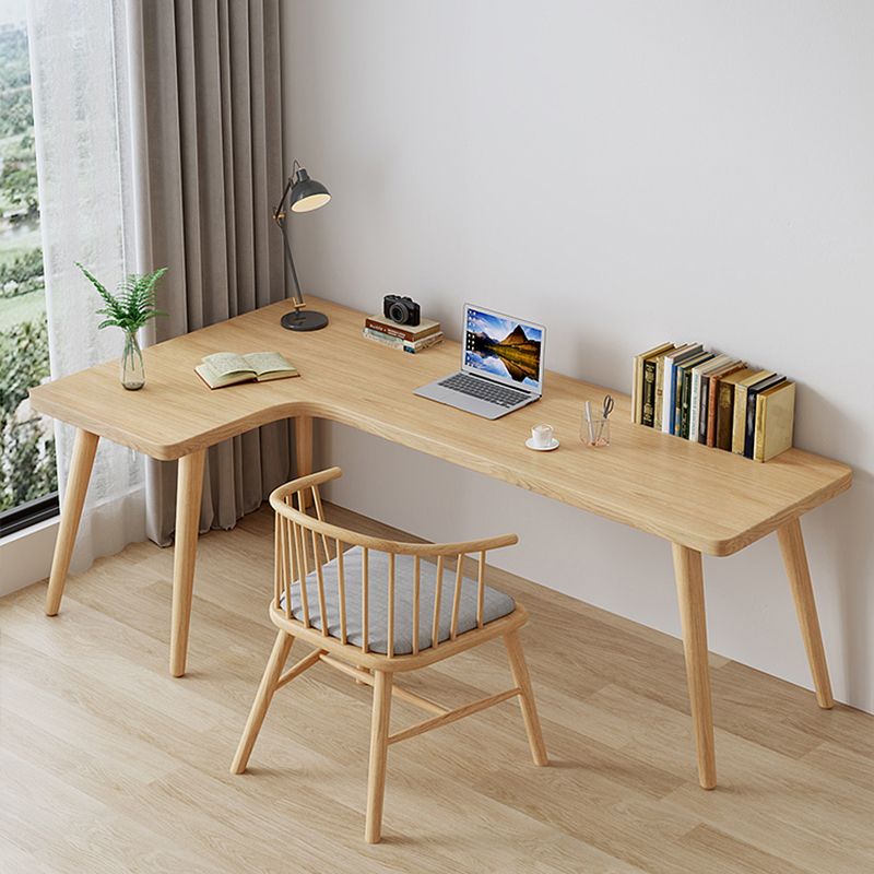 Scrivania di scrittura in legno massiccio 29,53 "scrivania naturale alta con base di Parsons