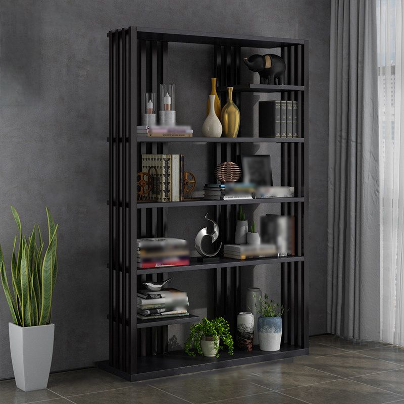 Industrial Style Bookshelf Open Shelf Vertical Metal Shelf with Rectangular Shelves Clearhalo 'Bookcases' 'Furniture' 'furniture_bookcases' 'kitchen' 'kitchen_bookcases' 'Living Room Furniture' 'Office Furniture' 1200x1200_cb44f828-90fa-4a15-8721-213795d499c4