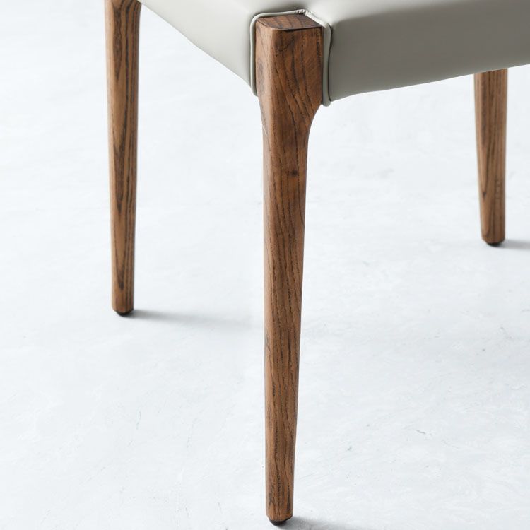 Contemporary Solid Wood Armless Chair Home Upholstered Dining Chair