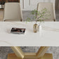 Traditional Luxury Rectangle Dining Site Table Stainless Steel Dinette Table Clearhalo ' dining_table' 'Dining Tables & Seating' 'Dining Tables' 'furn' 'furn_dining_table' 'Furniture' 'furniture_dining_table' 'Kitchen & Dining Furniture' 'kitchen&dining_furn' 'kitchen' 'kitchen_dining_table' 1200x1200_cb45ac2f-43ed-4b31-9056-e61b043c8e67