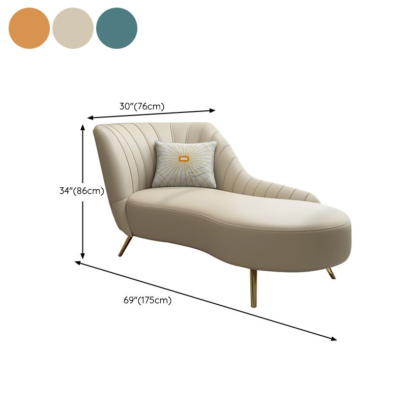 Modern Leather Chaise Lounge Upholstered Lounge with Flared Arms for Bedroom Clearhalo 'Chairs & Seating' 'Chaise Lounge' 'chaise_lounge' 'furn' 'furn_chaise_lounge' 'Furniture' 'Living Room Furniture' 1200x1200_cb46afe4-6807-4cc2-a511-7540c05d4394