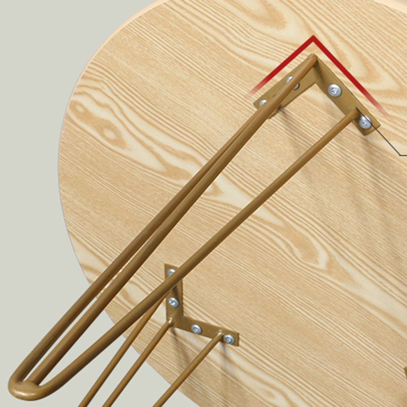 3 Legs Steel End Table Wood Round Side Table for Loving Room Clearhalo 'Coffee & Accent Tables' 'End & Side Tables' 'end_side_table' 'Furniture' 'furniture_end_side_table' 'Living Room Furniture' 1200x1200_cb46d4e6-cf86-4849-8618-e159dd8cc40c