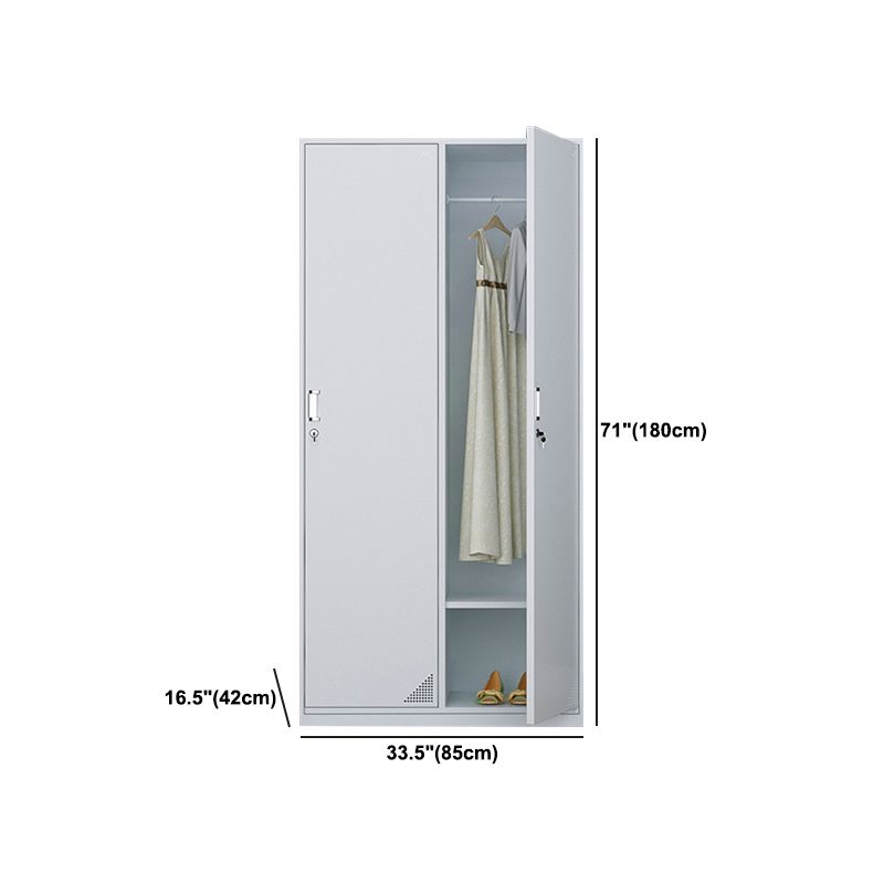 Modern & Contemporary Cabinet for Bathroom Grey Metal Storage Cabinet Clearhalo 'Armoires & Wardrobes' 'armoires_wardrobes' 'Bedroom Furniture' 'furn' 'furn_armoires_wardrobes' 'Furniture' 1200x1200_cb4705b4-90c3-4c39-9c84-7bb17ce354dc