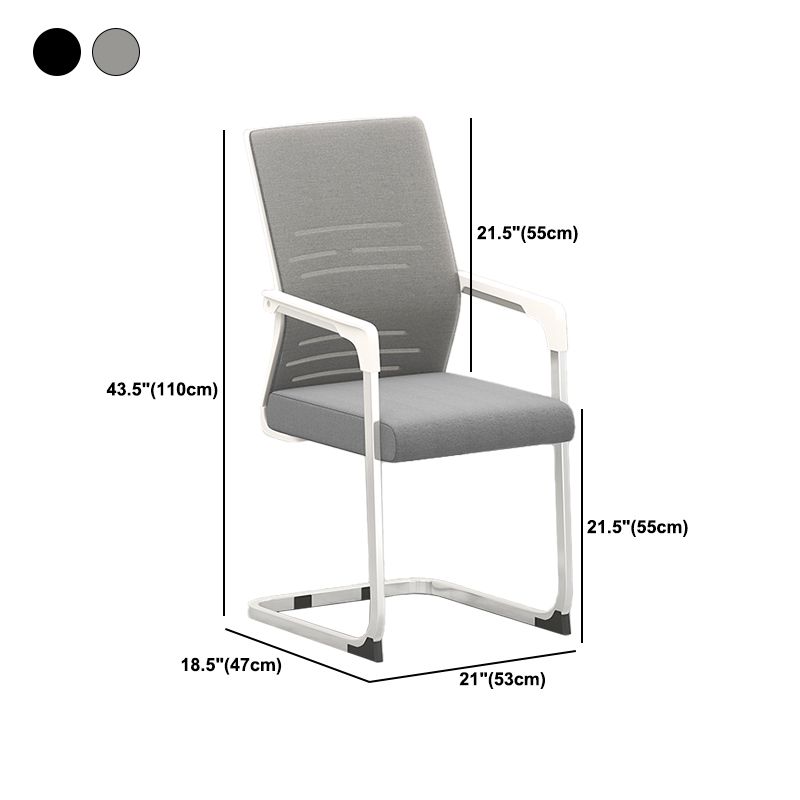 Sedia da ufficio a armi fisse moderna senza ruote sedia da gioco ergonomico