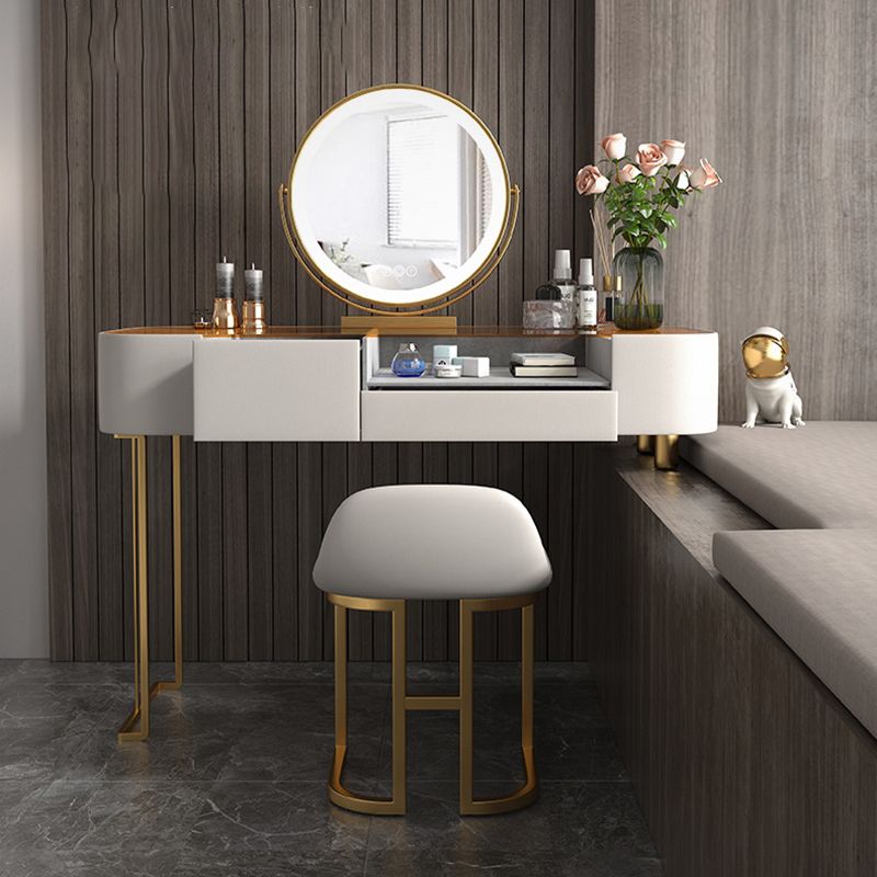 グラム3引き出しバニティドレッシングテーブルセットソリッドウッドメイクアップバニティデスクテーブル