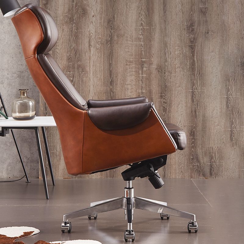 Modern No Arm Executive Chair Height-adjustable Managers Chair for Office Clearhalo 'furn' 'furn_office_chair' 'Furniture' 'Office Chairs' 'Office Furniture' 'office_chair' 1200x1200_cb48bba8-3d09-4001-9e46-132f79793ad3