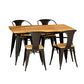 Industrial Style Solid Wood Dining Set with Fixed Table and 4 Legs Base for Home Use Clearhalo 'Dining Room Sets' 'Dining Tables & Seating' 'dining_room_set' 'furn' 'furn_dining_room_set' 'Furniture' 'furniture_dining_room_set' 'Kitchen & Dining Furniture' 'kitchen&dining_furn' 'kitchen' 1200x1200_cb48cfb6-674c-4942-ad1b-4b24e2376570