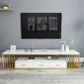 Glam Stone TV Media Stand 16" W Scaffalatura aperta Console TV con cassetti