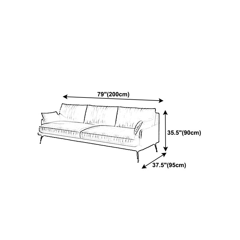 Modern Pillow Top Arm Settee Furniture with Pillows Dark Brown Sofa and Chaise Clearhalo 'furn' 'furn_sectionals' 'Furniture' 'furniture_sectionals' 'kitchen' 'kitchen_sectionals' 'Living Room Furniture' 'Sectionals' 1200x1200_cb4a3733-810a-46c0-9ac3-b599d987a735