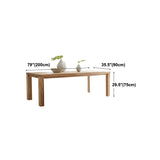 Modern Solid Wood Dining Table Rectangle Wooden Table with 4 Legs for Restaurant Clearhalo 'Dining Tables & Seating' 'Dining Tables' 'dining_table' 'furn' 'furn_dining_table' 'Furniture' 'furniture_dining_table' 'Kitchen & Dining Furniture' 'kitchen' 'kitchen_dining_table' 1200x1200_cb4d722f-55fd-4e34-a685-ccd8c77bbc80