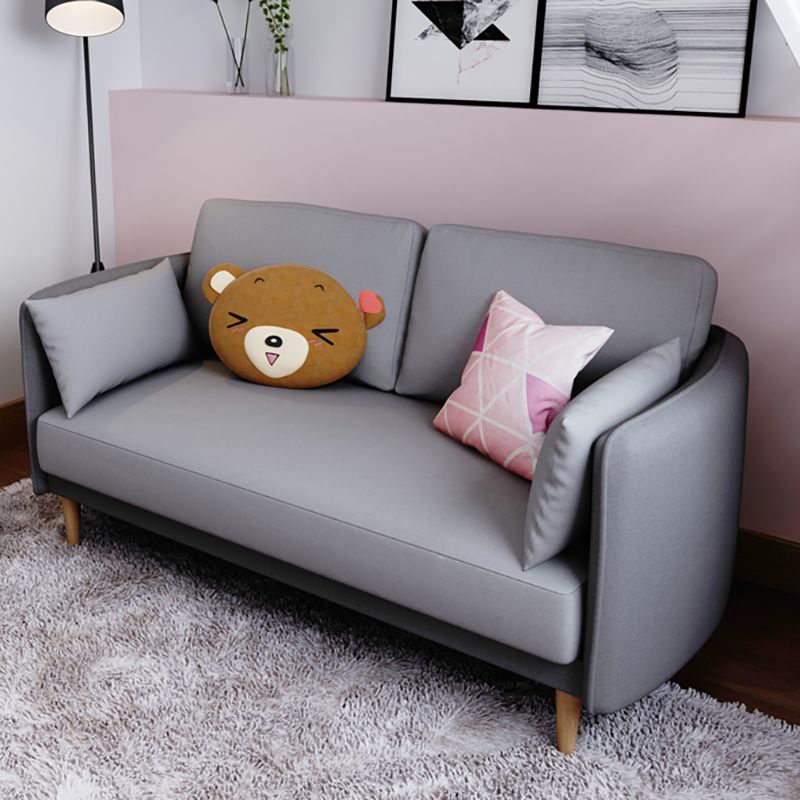 Tuxedo Arm Sofa Scandinavian Fabric Sofa 29.13" D x 31.89" H Clearhalo 'furn' 'furn_sofas' 'Furniture' 'furniture_sofas' 'kitchen' 'kitchen_sofas' 'Living Room Furniture' 'Sofa' 'sofas' 1200x1200_cb4d8386-9045-4e2f-aa45-865bbcaec1b3