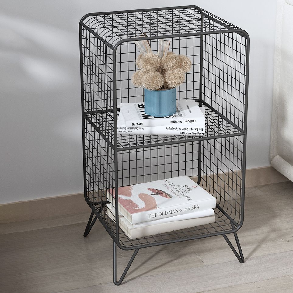 Metal Rectangle Closed Storage Bookcase Nordic Standard Bookshelf
