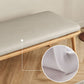 Panca in legno di gomma contemporanea rettangolo da 15 "panca da letto larga con gambe